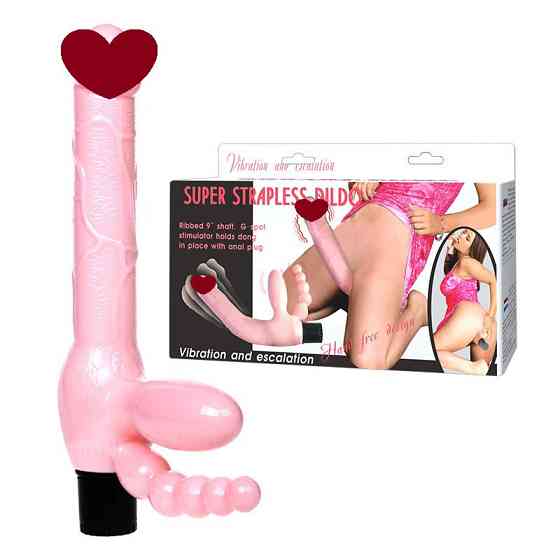 Страпон безремневой анально-вагинальный BI-014084 Sex Aura Киев