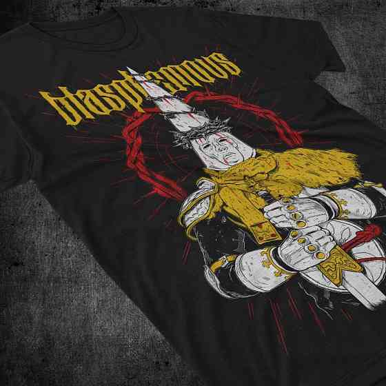 Футболка з аніме принтом Бласпхемоус Гаме Овер Відео оверсайз (S/M/L) Чорний AnimeJ0853 Дніпро