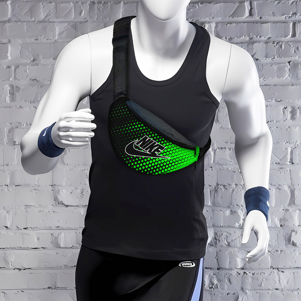 Сумка-бананка Nike чоловіча/жіноча спортивна 32×16 см з розширювачем поясна сумка або сумка через плече (3735) Київ - фото 2