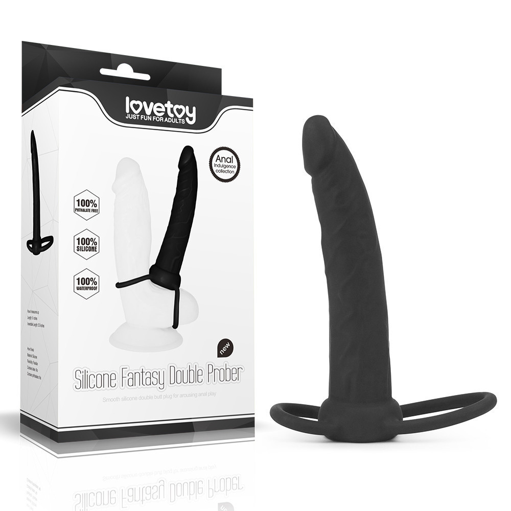 Насадка для подвійного проникнення - Anal Indulgence Collection Silicone Fantasy Double Prober Sex Aura Київ - фото 2