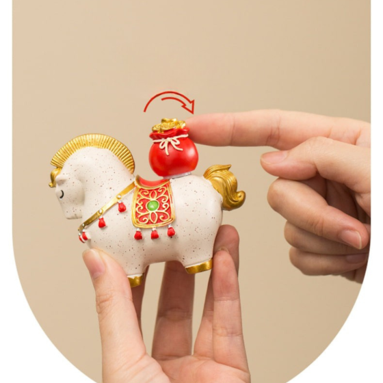 Фигурка Лошадка Разбогатей немедленно 8.5 х 6.8 см из полистоуна Белый Одесса
