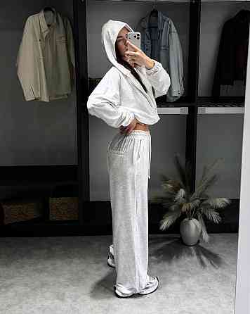 Жіночий стильний повсякденний велюровий костюм Меланж Одеса