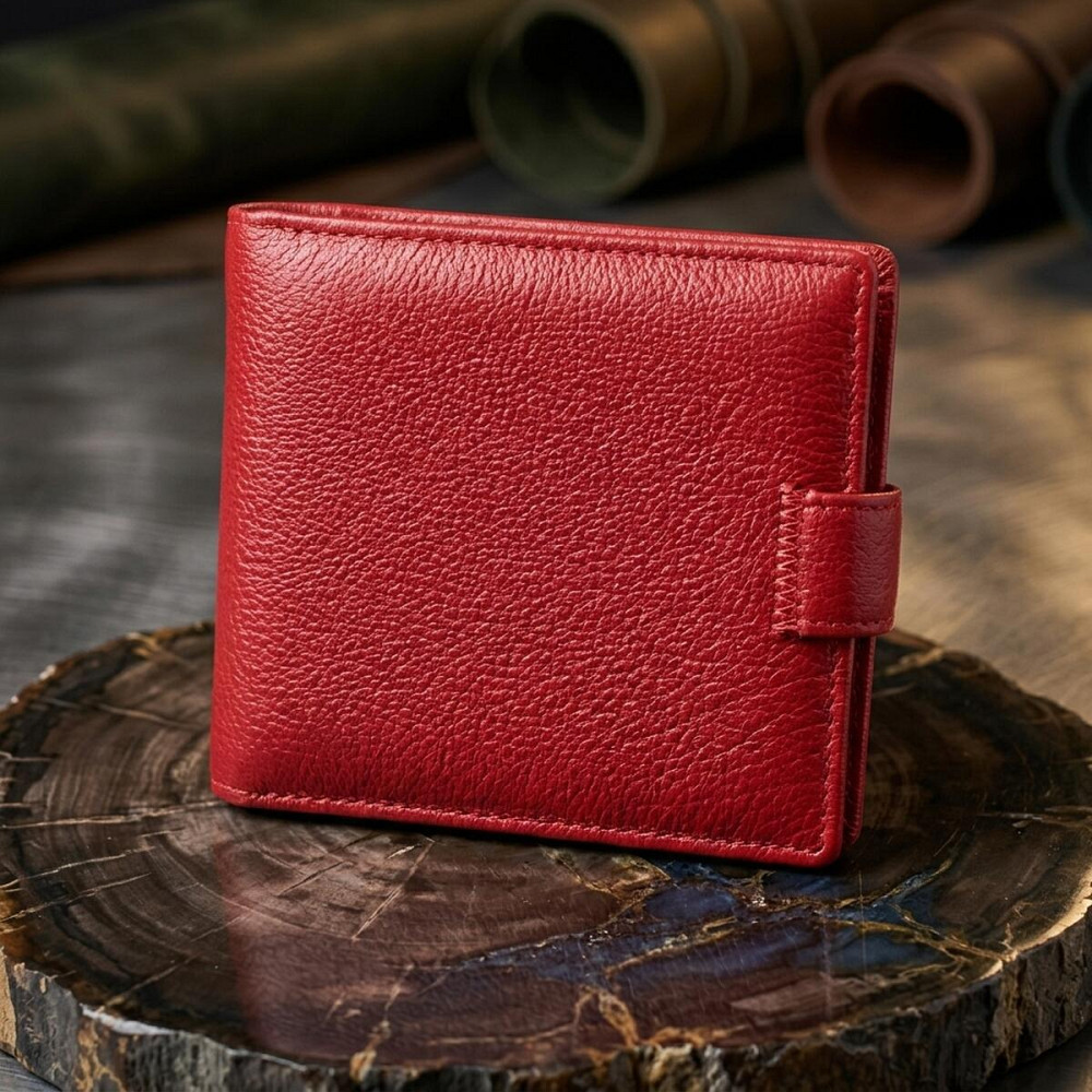 Женский трендовый бумажник из натуральной кожи ST Leather 22555 Красный Киев - изображение 14