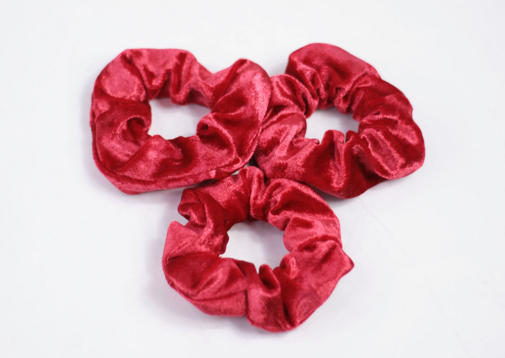 Гумка для волосся велюрова Червоний Харків - фото 3