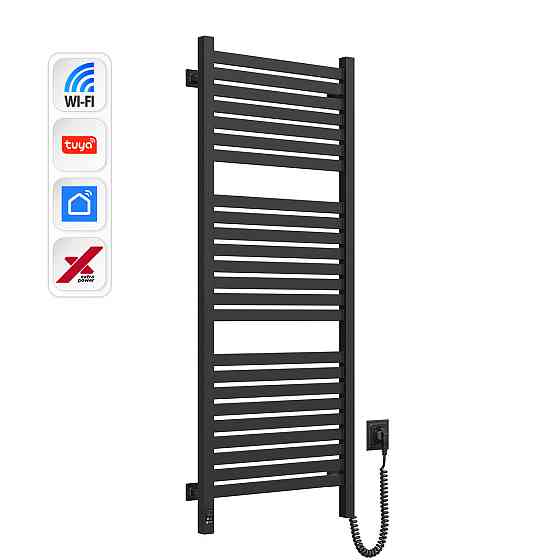 Електрична сушарка для рушників NAVIN Авангард X 480х1200 Sensor з WI-FI правобічна, чорний муар Київ