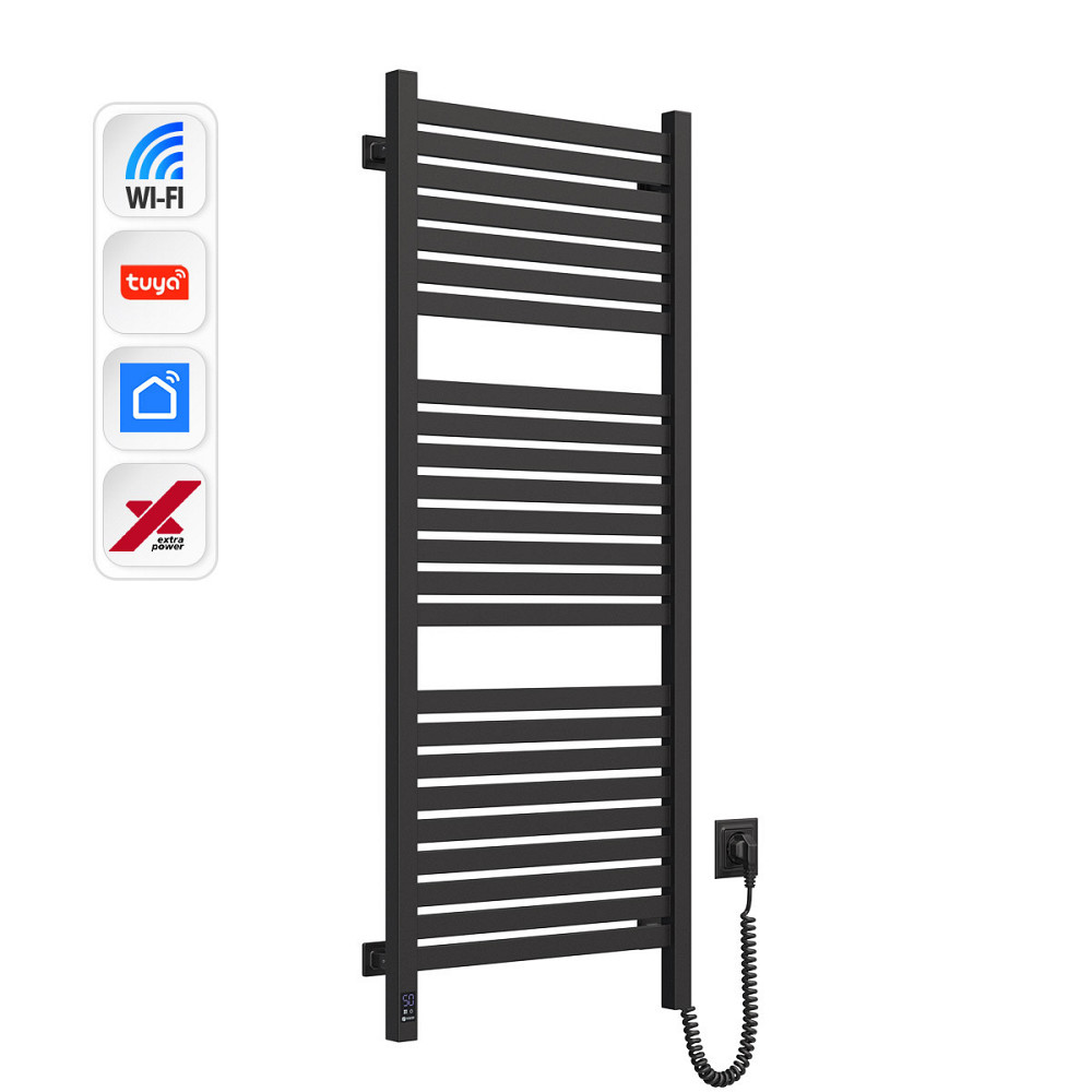 Електрична сушарка для рушників NAVIN Авангард X 480х1200 Sensor з WI-FI правобічна, чорний муар Київ - фото 2