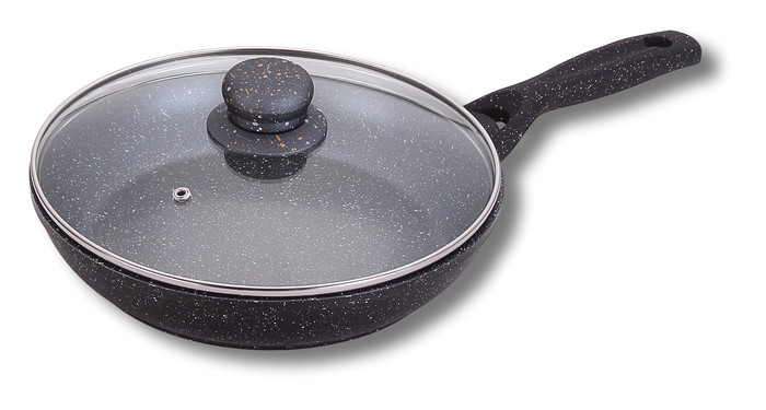 СКОВОРОДА С АНТИПРИГАРНЫМ ПОКРЫТИЕМ И КРЫШКОЙ ЛЕО Ø 22 СМ (ШТ) 6622 ABA-OPT Одесса - изображение 1