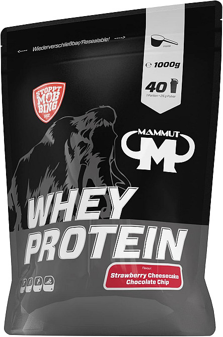 Протеїн Mammut Whey Protein 1000 г, Strawberry Cheesecake Chocolate Chips Луцьк - фото 1