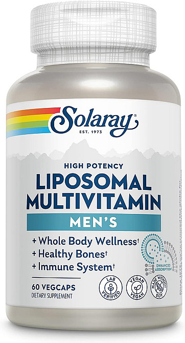 Мультивитамины липосомальные для мужчин, Men's Liposomal Multivitamin, Solaray, 60 вегетарианских капсул Луцк - изображение 1