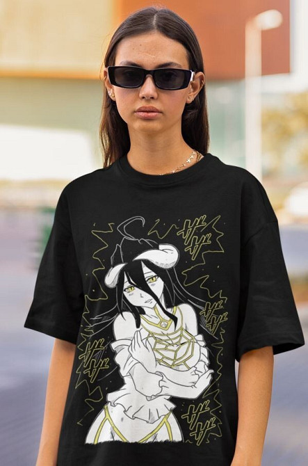 Футболка з аніме принтом Оверлорд Аінз Ооал Говн оверсайз (S/M/L) Чорний AnimeJ1103 Дніпро - фото 5