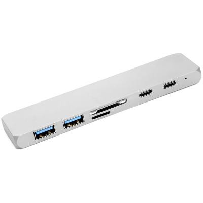 Концентратор PowerPlant Type-C - HDMI 4K, USB 3.0, USB Type-C, SD, microSD (CA911684) Вінниця - фото 1