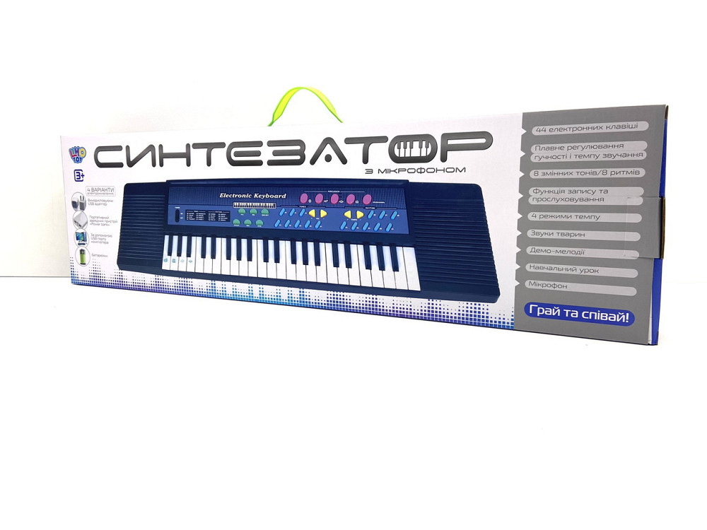 Синтезатор Limo Toy дитячий з мікрофоном та USB Чорний (MS-3738) Чернігів - фото 4