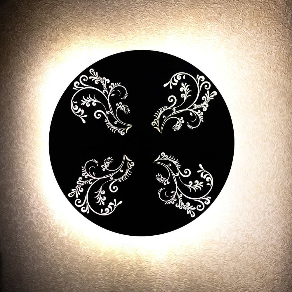 Світильник настінний MSK Electric Disk бра з візерунком під 4 лампи G4 NL 40300 Київ - фото 6