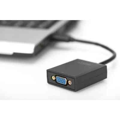 Переходник USB 3.0 AM to VGA F 0.15m Full HD Digitus (DA-70840) Винница