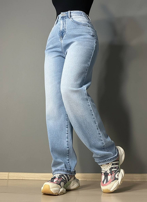 Джинсы женские Liana 1-051 SKATER MOM с резинкой на талии большие размеры голубые, голубой, З2, 32, 89 см, 112 см Киев - изображение 8