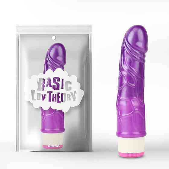 Вибратор реалистичный на батарейках Chisa Basic Luv Theory Stud Rod, фиолетовый, 17.5 см Sex Aura Киев