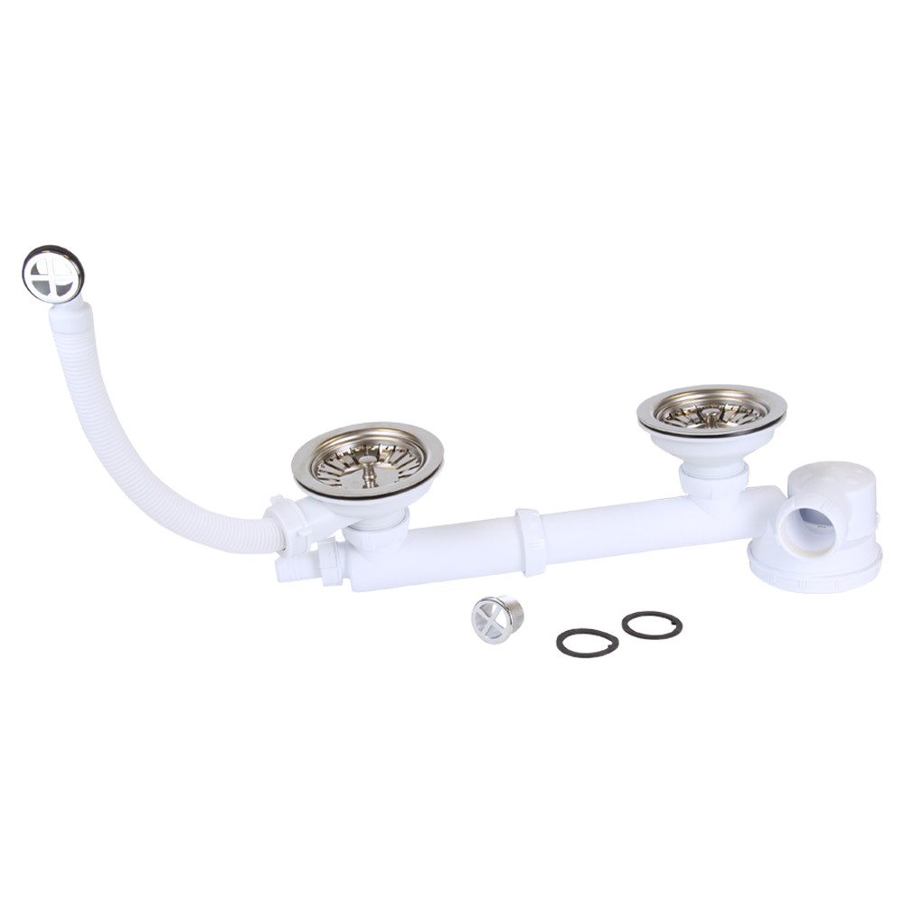 Wirquin Сифон для двойной кухонной мойки Espace полный комплект 1½"×Ø40мм WIRQUIN (9542400) Киев - изображение 8