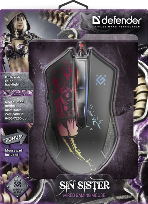 Миша Defender Sin'Sister GM-933 (52933) (6790274) Киев - изображение 4