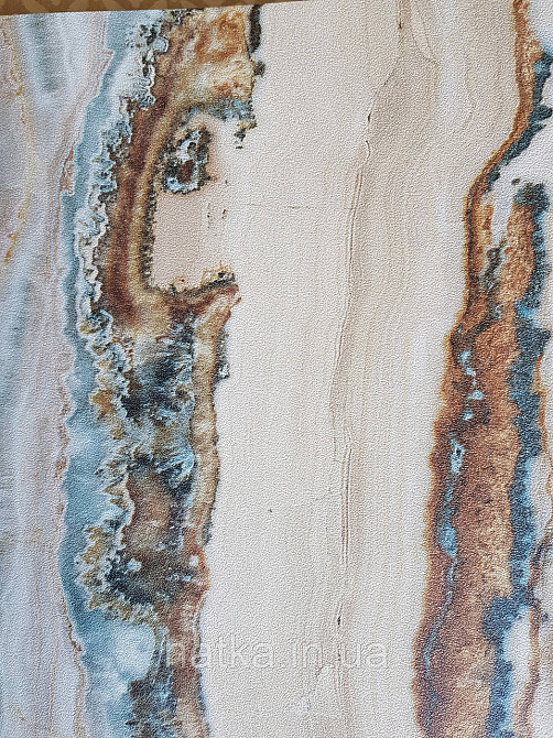 Шпалери вінілові Grandeco One roll one motif A50801 панно мурал 3д коричневий бежевий мармур Київ - фото 2