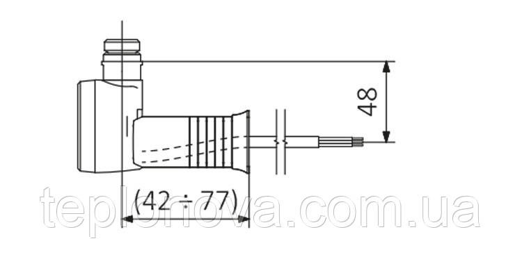 ТЭН для полотенцесушителя TERMA MOA 300W со скрытым монтажом, черный Черновцы - изображение 2