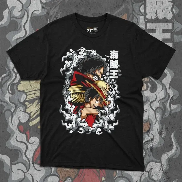 Футболка для подростка мальчика с принтом Ван Пис Луффі і Гол Д Роджер Размер 160 Anime10996 Днепр - изображение 1