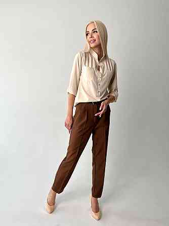 Класичні вкорочені брюки "Prime" оптом | Норма Шоколадний, 46 Київ