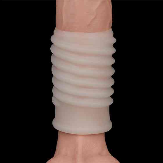 Насадка на член - Vibrating Spiral Knights Ring White Sex Aura Київ