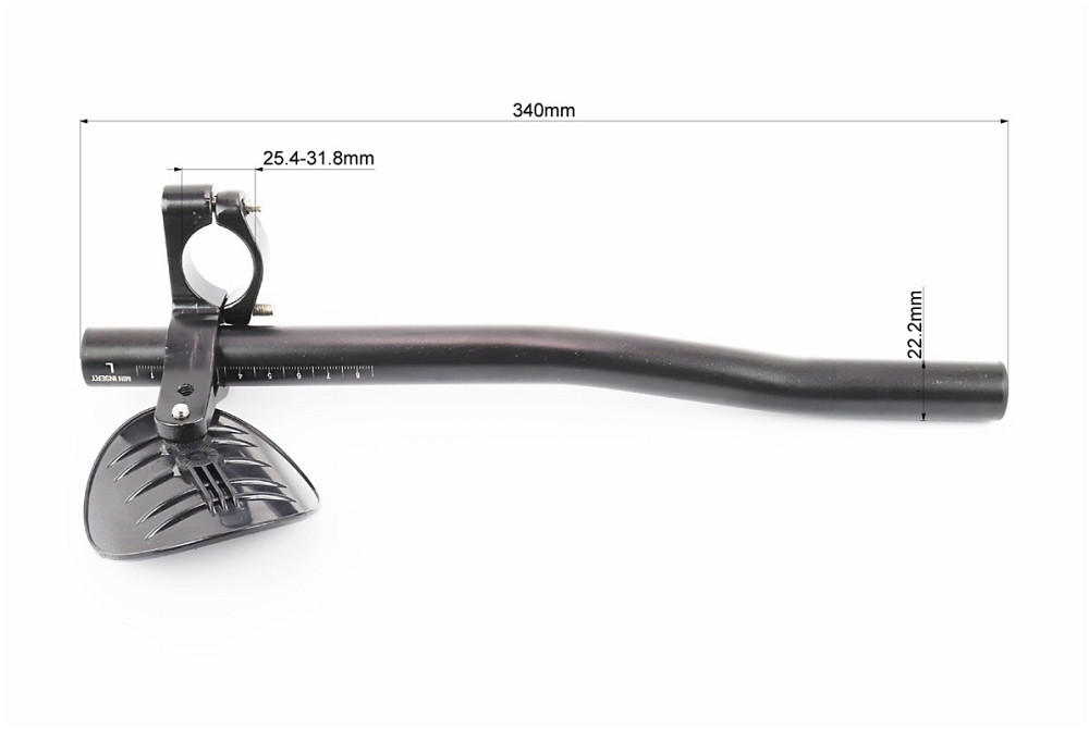 Кермо лежак 22,2/25,4/31,8x340мм, регульований, алюмінієвий, чорний Киев - изображение 2