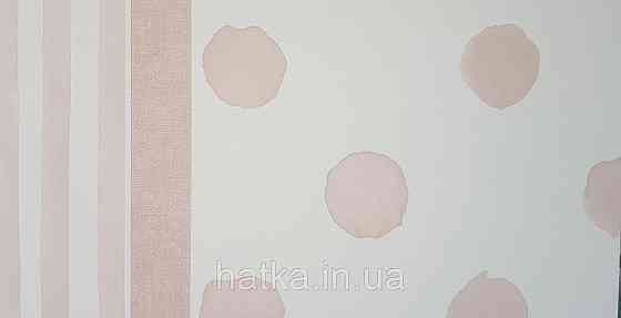 Шпалери флізелінові еко Rasch Kids World 0.53х10 дитячі круги плями рожеві на білому Київ