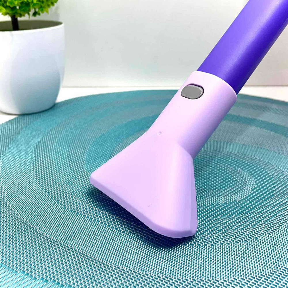 Набір побутова техніка пилосос пінопластові кульки насадки звук на батарейці 56см Фіолетовий (HJ619D) Чернигов - изображение 8