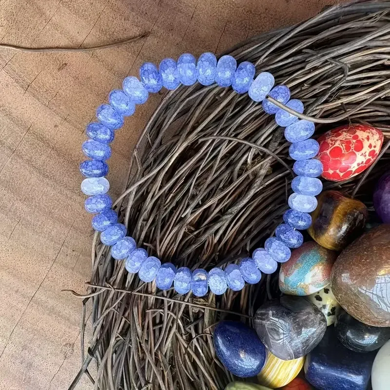 Браслет із лазуриту на еластичній нитці 16–20 см — натуральне каміння для залучення удачі, любові, д Київ - фото 2