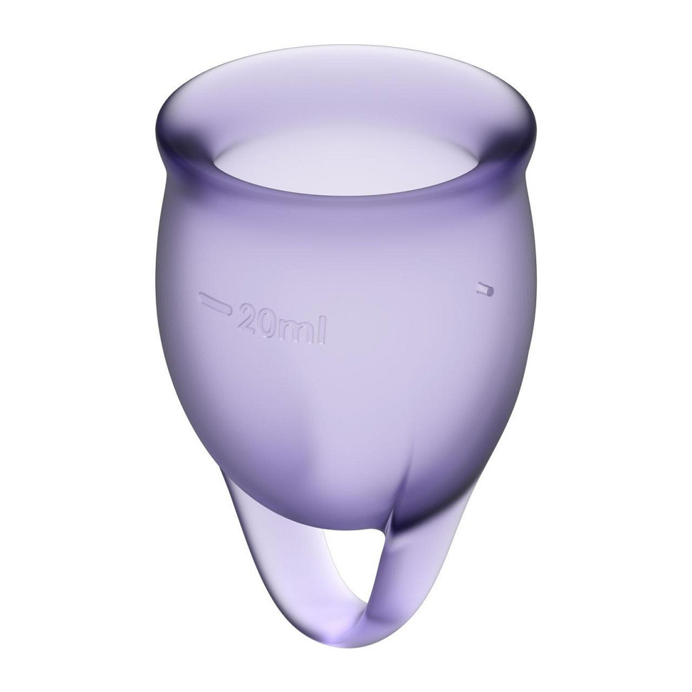 Набор менструальных чаш Satisfyer Feel Confident (lila), 15мл и 20мл, мешочек для хранения Sex Aura Киев - изображение 2