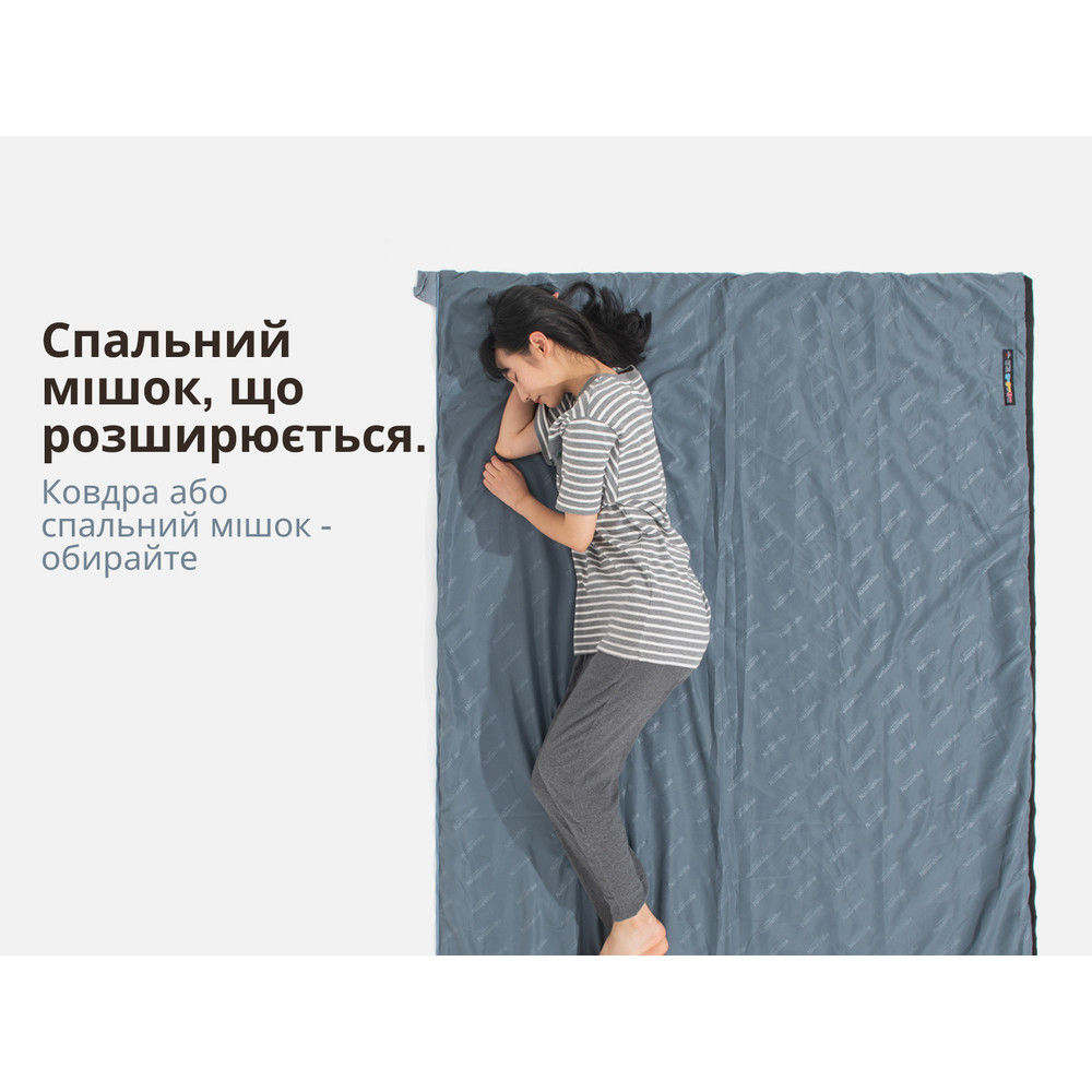 Спальный мешок Naturehike LW180 Mini NH21MSD04, левый, XL, темно-зеленый Ровно - изображение 10