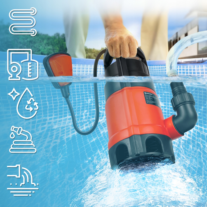 Дренажний насос MalTec 750Вт 12500л/год (Польща) Київ - фото 3