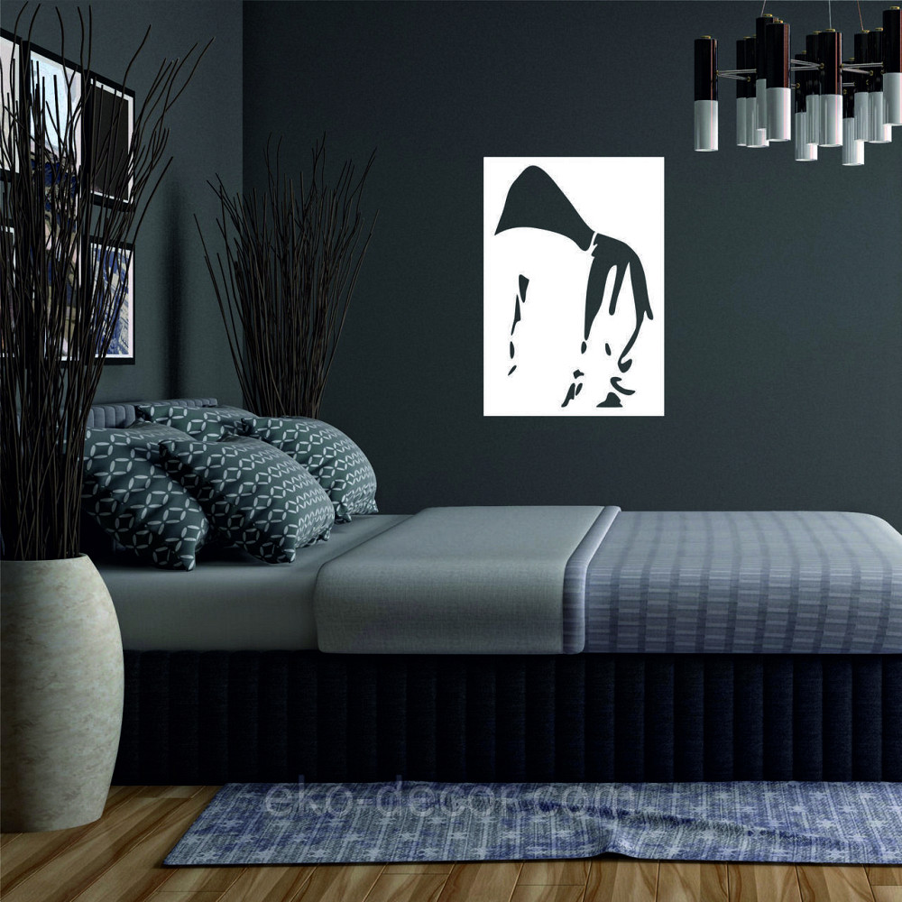 Декоративное настенное Панно «Силуэт мужчины», Декор на стену 70*48 см, Белый Киев - изображение 3