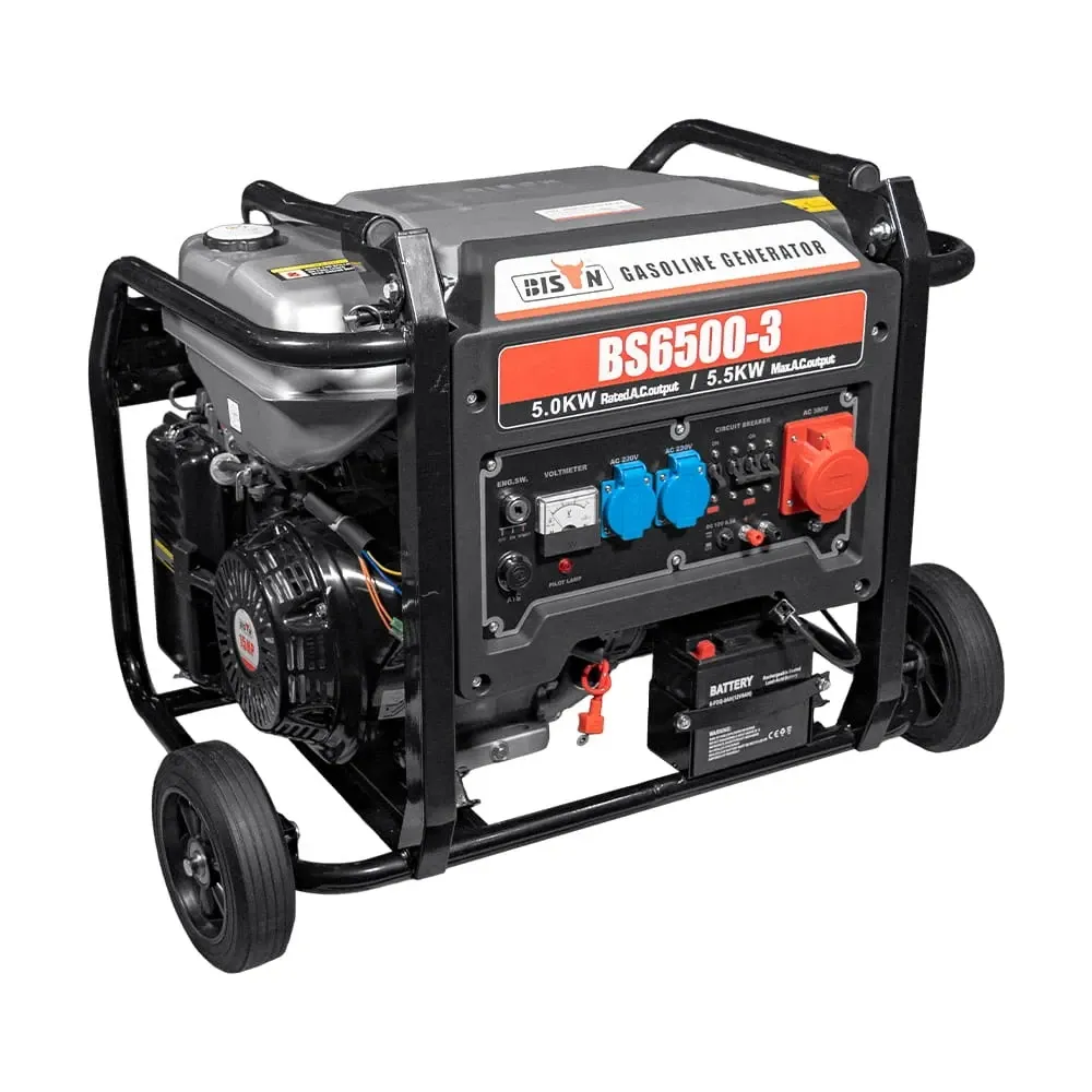 Генератор бензиновий трифазний 5 кВт Bison BS6500-3 (41-00407) Киев - изображение 4