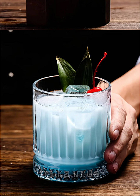 Набір склянок OLens "Спрейлайн" 370 мл 6 шт.низький прозорий для дому та ресторанів 102-693 Київ - фото 1