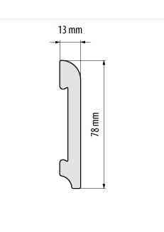 Плинтус  из дюрополимера Элегант LPC - 11 Шампань Браш  (2м.п.) 80х10.6мм Днепр
