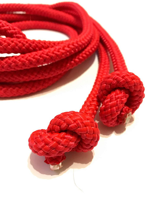 Скакалка гімнастична для гімнастики художньої 3 метри червона 10 мм дитяча спортивна мотузкова Кам'янське - фото 2