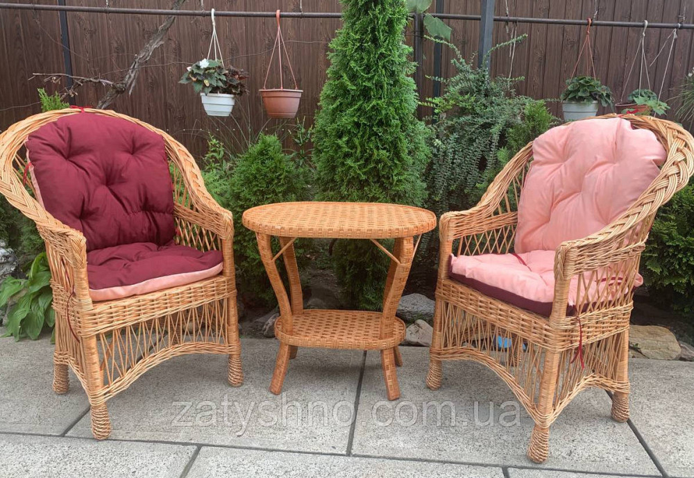 Набор плетеной мебели из лозы, с двухсторонними подушками Киев - изображение 4