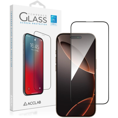 Стекло защитное ACCLAB Full Glue Apple iPhone 16 Pro Max Black (1283126593284) Винница - изображение 1