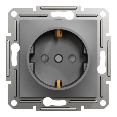 Розетка Schneider Electric ASFORA со штор. антрацит (EPH2900271) Винница - изображение 1