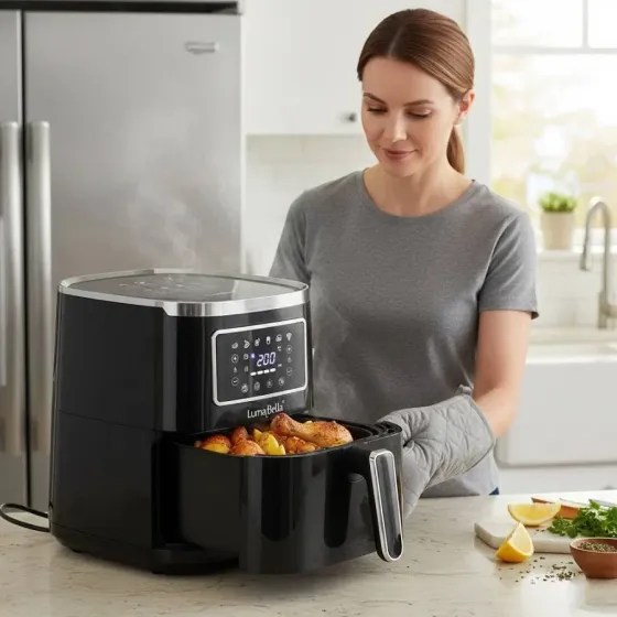 Аерофритюрниця LB-60029 6 л, 1700 Вт, з кольоровим дисплеєм, 8 програм, інтелектуальний контроль температури Одеса