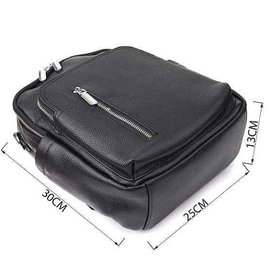 Цікавий жіночий рюкзак з натуральної шкіри Vintage 23059 Чорний Київ