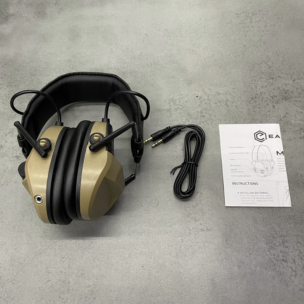Наушники тактические Earmor M30, активные, NRR 24, цвет – Койот, активные наушники военные Solmir Киев - изображение 8