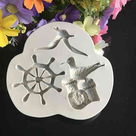 Молд кондитерский морской 85 на 95 мм серый Киев