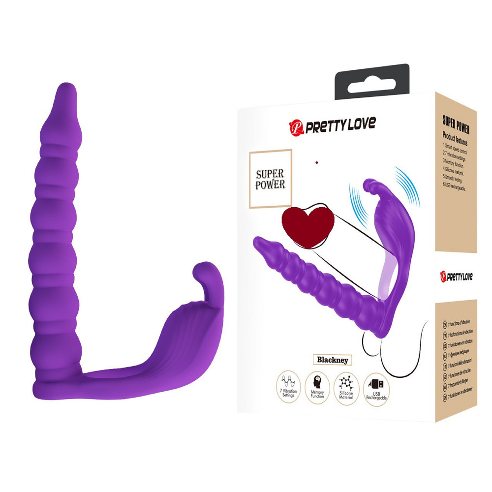 Насадка для подвійного проникнення Pretty Love Blackney Vibrating Enhacer Purple Sex Aura Київ - фото 1