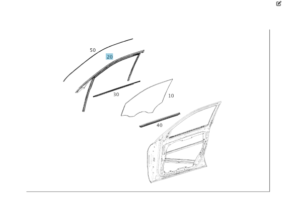 Mercedes-Benz  A2927250225 Ущільнювач гумовий скла передніх правих дверей GLE Coupe C292 Одеса