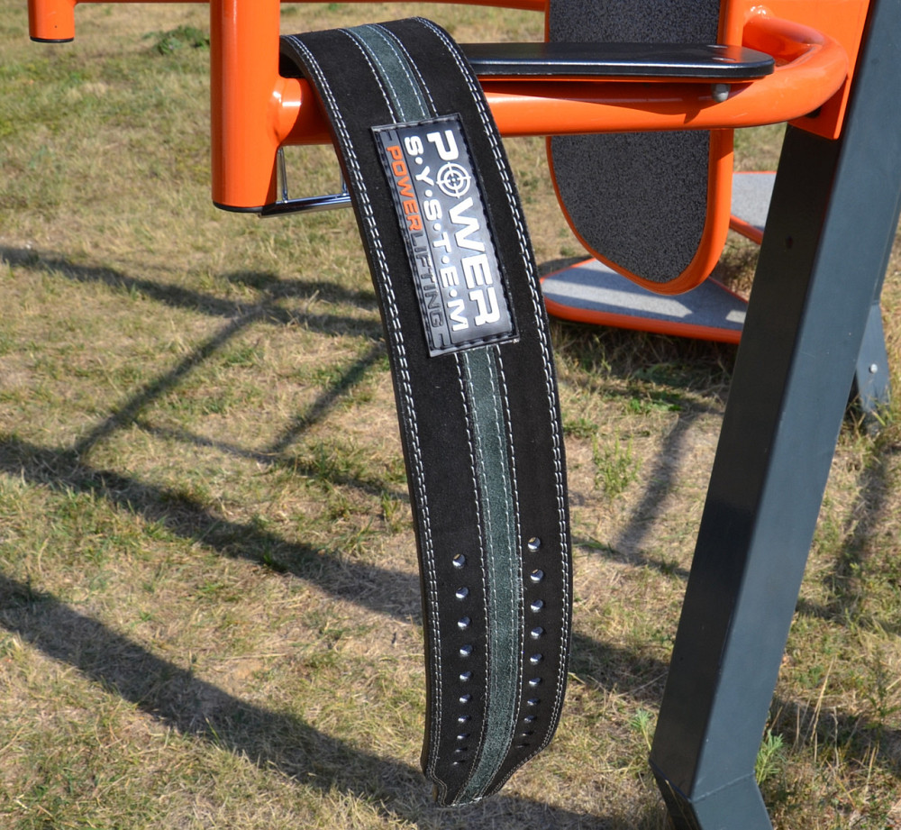 Пояс для пауерліфтингу Power System PS-3800  PowerLifting шкіряний Black/Grey Line XXL Каменское - изображение 8