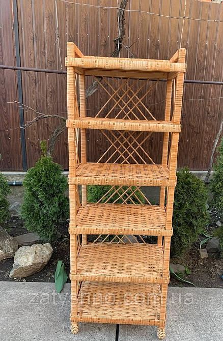Полка плетеная  высокая из лозы Киев - изображение 8